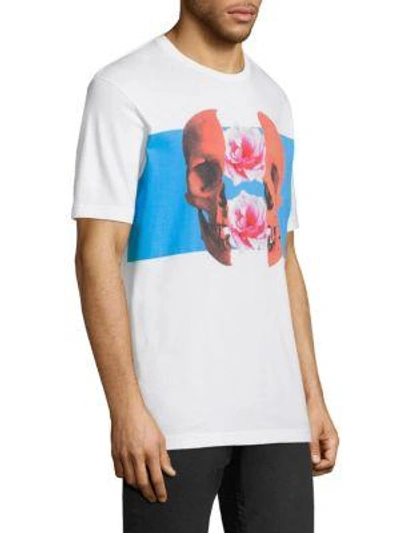 Shop Diesel Skull T-shirt In White