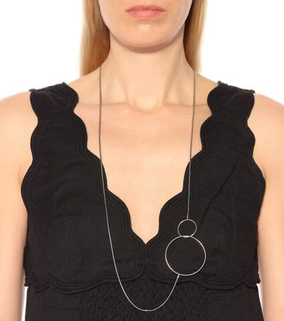 Shop Isabel Marant Circular Chain Necklace In Silver