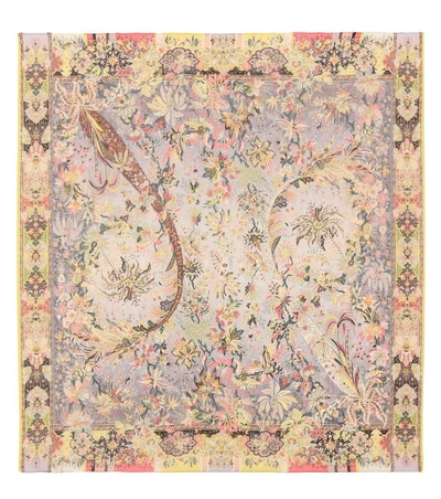 Shop Etro Printed Silk Scarf