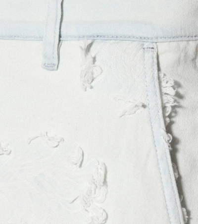 Shop Chloé Embroidered Jeans In Blue