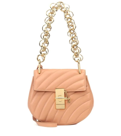 Shop Chloé Drew Mini Bijou Leather Shoulder Bag In Pink