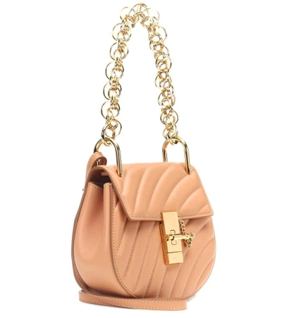 Shop Chloé Drew Mini Bijou Leather Shoulder Bag In Pink