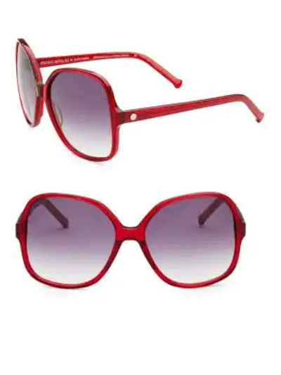Shop Colors In Optics Women's Orifina Ii Rounded Square Sunglasses In Cherry