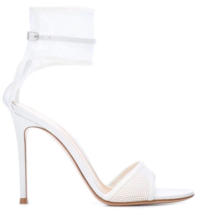 Shop Gianvito Rossi Erin Sandals In White