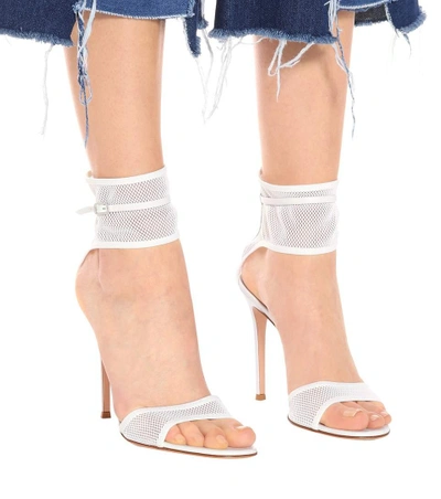 Shop Gianvito Rossi Erin Sandals In White