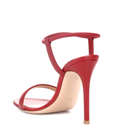 Shop Gianvito Rossi Jamie Leather Sandals In Red