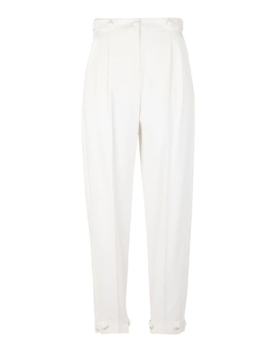 Shop Emporio Armani Pants In Ivory
