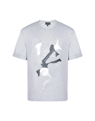 Shop Emporio Armani T-shirt In Light Grey