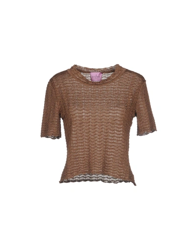 Shop D'enia Sweaters In Brown