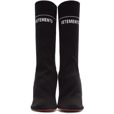Shop Vetements Black Lighter Heel Sock Boots