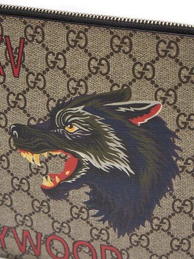 Wolf print gg supreme wallet cheap
