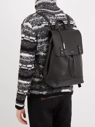 Saint Laurent Sac de Jour Backpack in Grained Leather - Black