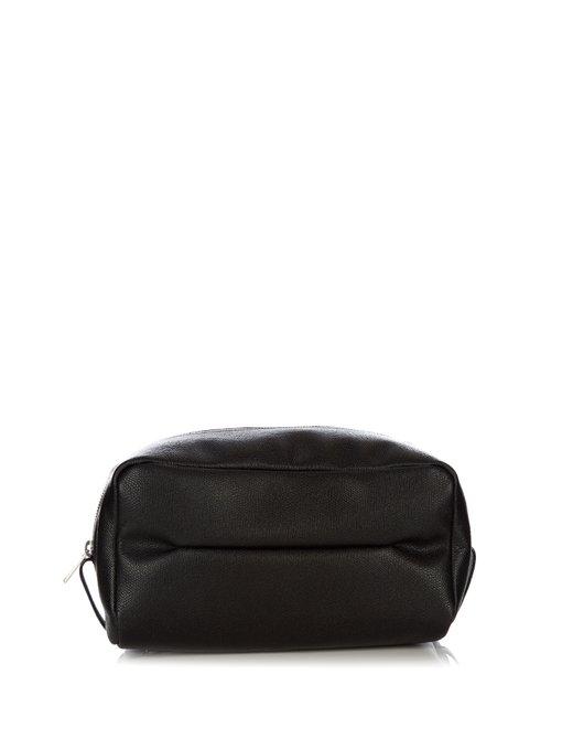 Valextra Grained-leather Wash Bag In Black | ModeSens