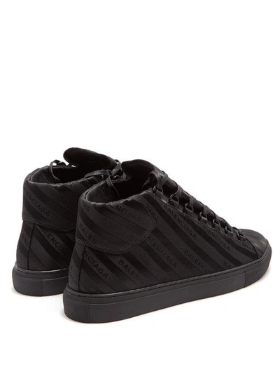 Arena Logo jacquard High top Trainers In Black