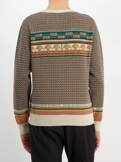 A.p.c. Arcade Pierre Crew-neck Cotton Sweater In Multi | ModeSens