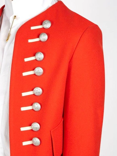 Burberry military hot sale red jacket