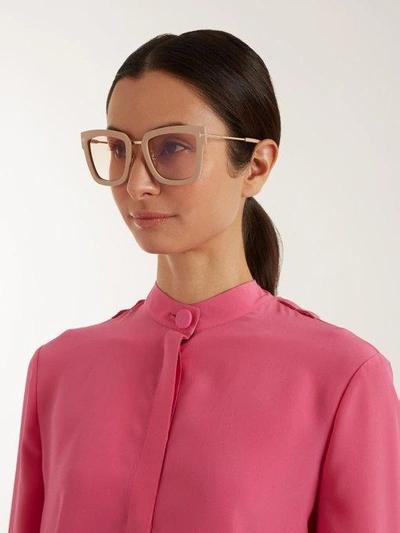 Tom Ford Lara Square-frame Sunglasses In Beige | ModeSens