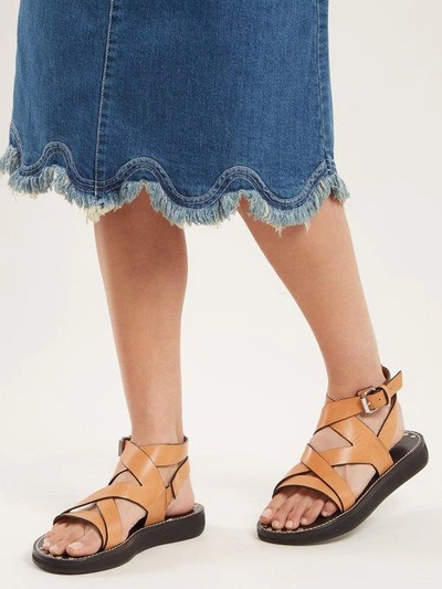 vest lys pære ventil Isabel Marant Noelly Embellished Leather Sandals In Light Tan | ModeSens