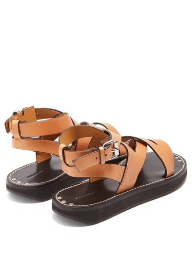 Isabel Marant Noelly Embellished Leather Sandals In Light Tan | ModeSens