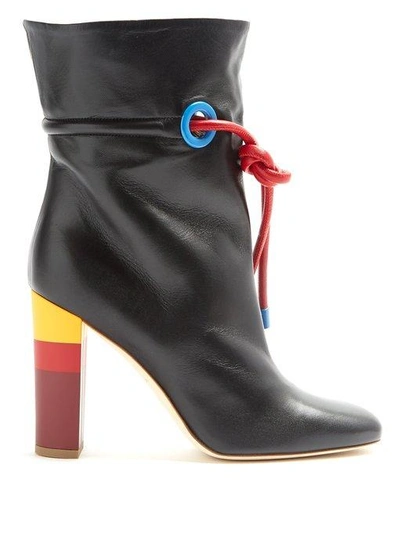 Malone Souliers X Roksanda Dolly Leather Ankle Boots In Black Multi ...