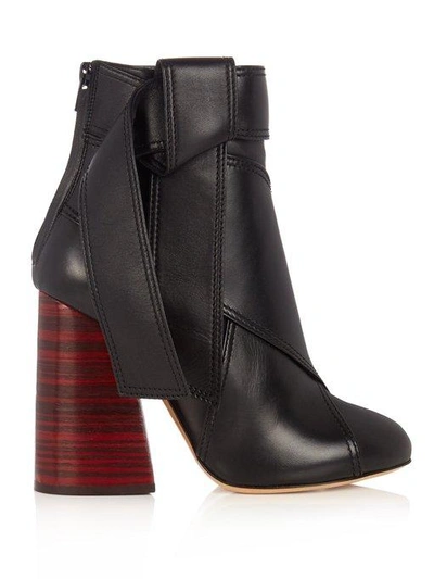 Ellery 'suzanna' Oversized Bow Leather Ankle Boots In Black Multi ...
