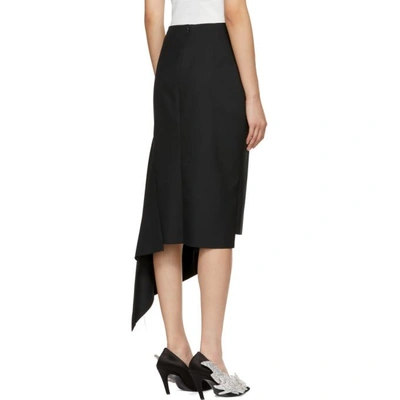 Shop Balenciaga Black Side Godet Skirt In 1000 Black