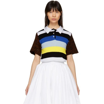 Shop Anton Belinskiy Multicolor Cotton Polo In Striped Blk