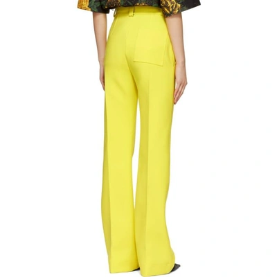 Shop Kwaidan Editions Yellow Straight-leg Trousers