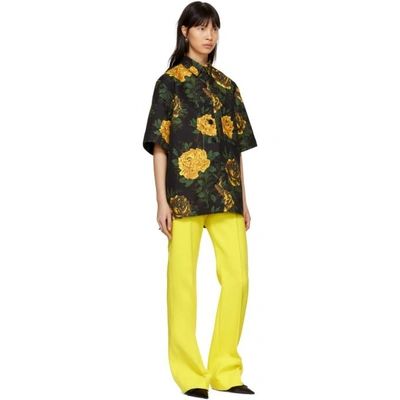 Shop Kwaidan Editions Yellow Straight-leg Trousers