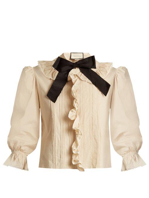 gucci ruffle blouse