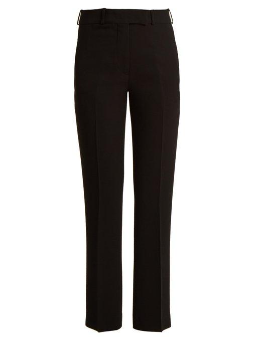 Etro Violante Straight-leg Cropped Crepe-cady Trousers In Black | ModeSens