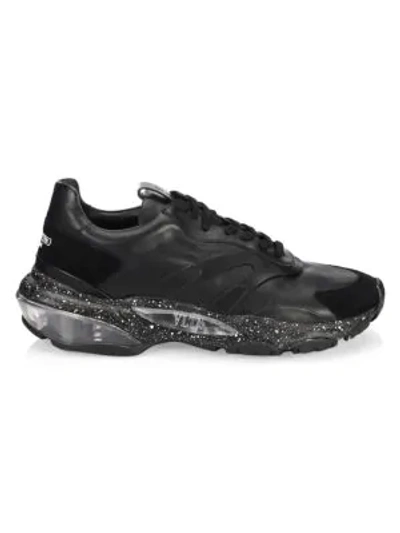 Shop Valentino Garavani Bounce Low-top Sneakers In Black