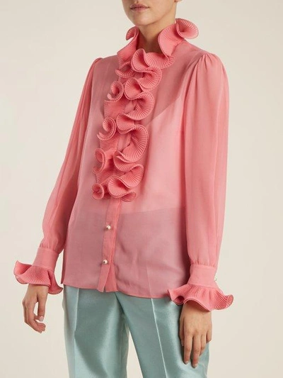 Fabric stretch viscose+lurex+silk floral pattern on pink base.colour#2 ⋆  Collection Gucci silk