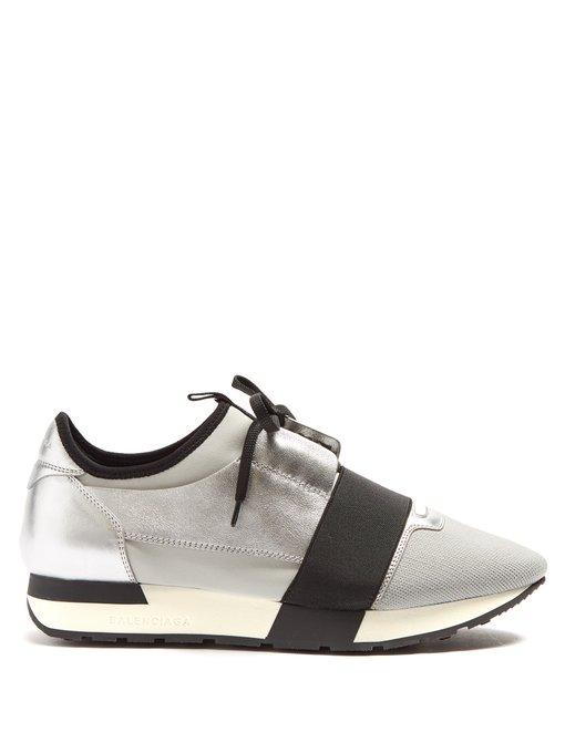 balenciaga silver race runner