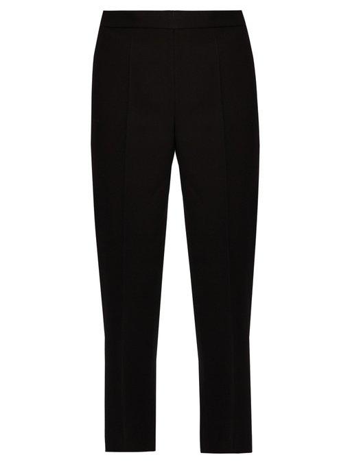 Calvin Klein Collection Jeno Wool And Silk-blend Cropped Trousers In ...