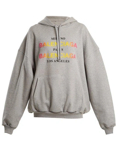 Balenciaga Milano Paris La Oversized Sweatshirt In Heather-grey | ModeSens