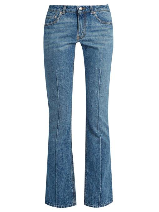 Alexander Mcqueen Mid-rise Flared Cropped Jeans In Light Denim | ModeSens