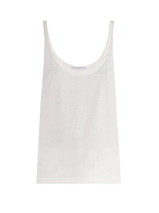 Raey Skinny-strap Cotton-jersey Vest In White | ModeSens
