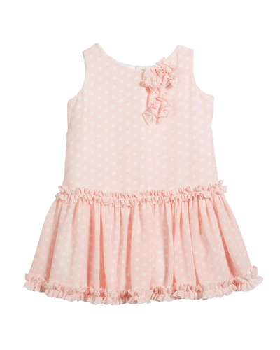 Shop Helena Pretty In Pink Polka-dot Ruffle Dress