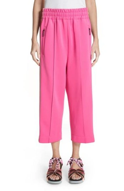 Shop Marc Jacobs Side Stripe Crop Track Pants In Pink