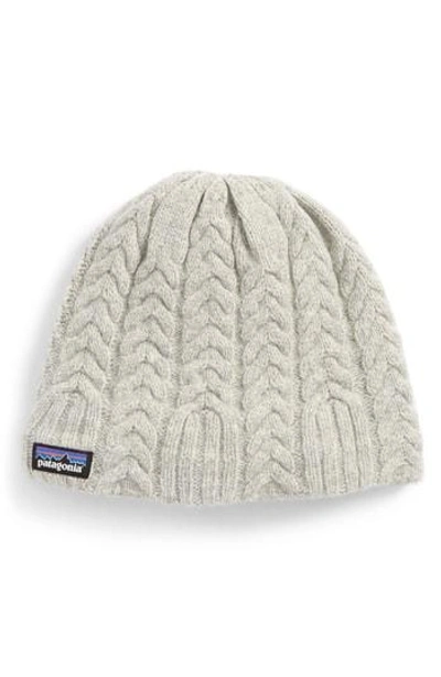 Shop Patagonia Cable Beanie In Drifter Grey
