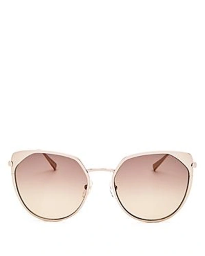 Shop Longchamp Women's Roseau Family Round Sunglasses, 56mm In Rose Gold/rose