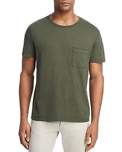 Shop 7 For All Mankind Heathered Pocket Tee In Army Green