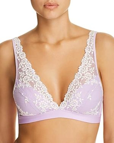 Shop Wacoal Embrace Lace Convertible Plunge Soft Cup Wireless Bra In Lavender
