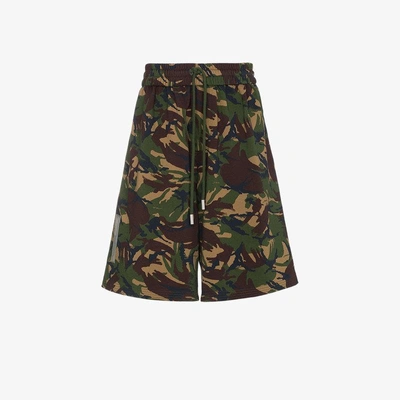 Shop Off-white Camouflage Diagonal Print Shorts