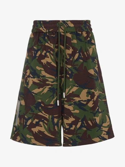 Shop Off-white Camouflage Diagonal Print Shorts