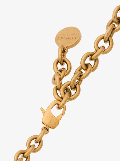 Shop Versace Medusa Links Necklace In Metallic