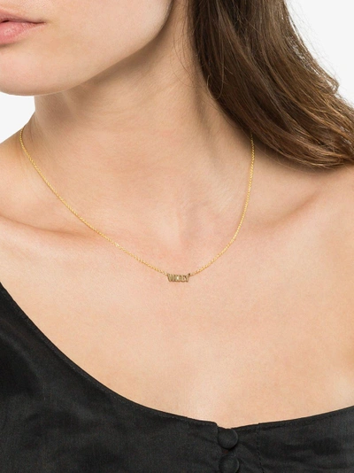 Shop Established 14k Yellow Gold Wifey Necklace In Metallic
