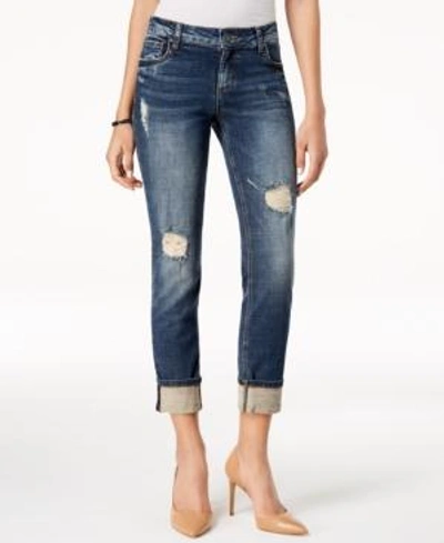Shop Kut From The Kloth Catherine Ripped Cuffed Boyfriend Jeans In Impressed