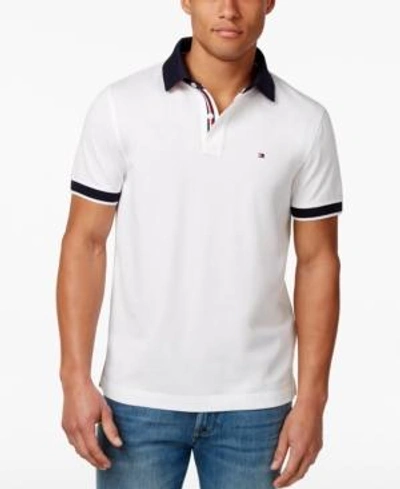 Shop Tommy Hilfiger Men's Big & Tall Sanders Logo Fit Polo In Bright White